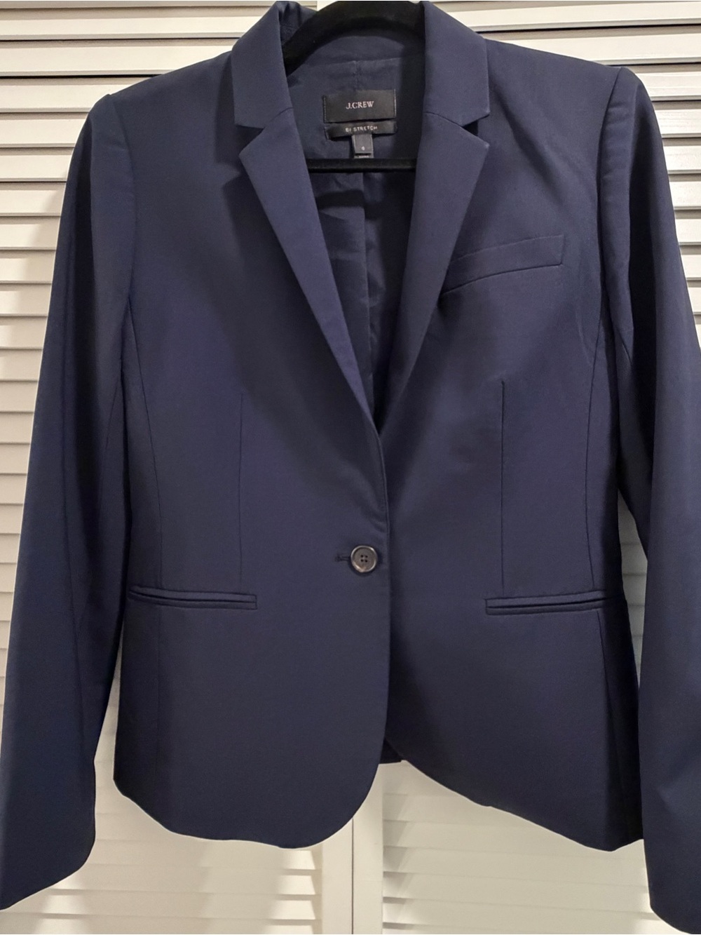 J. Crew Women's Navy Single-Button Tailored Blazer